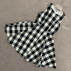 Black and white checked dress